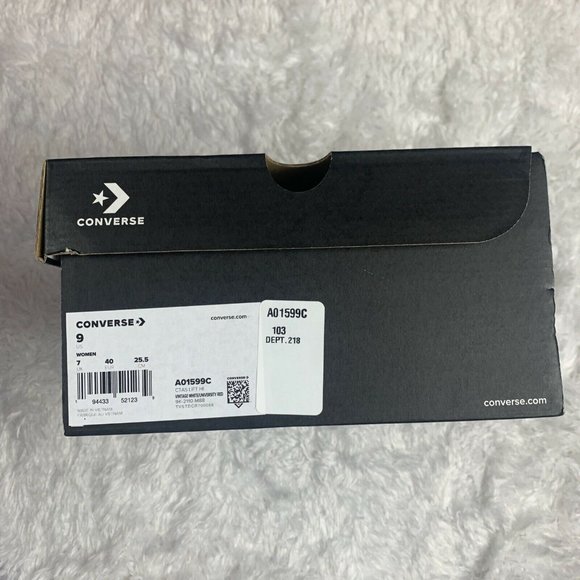 White Converse All Star Valentines Day Crafted with Love A01599c Womens - Picture 11 of 11